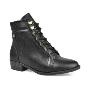Bota Coturno Feminino Cano Curto Salto Bloco Baixo Modare