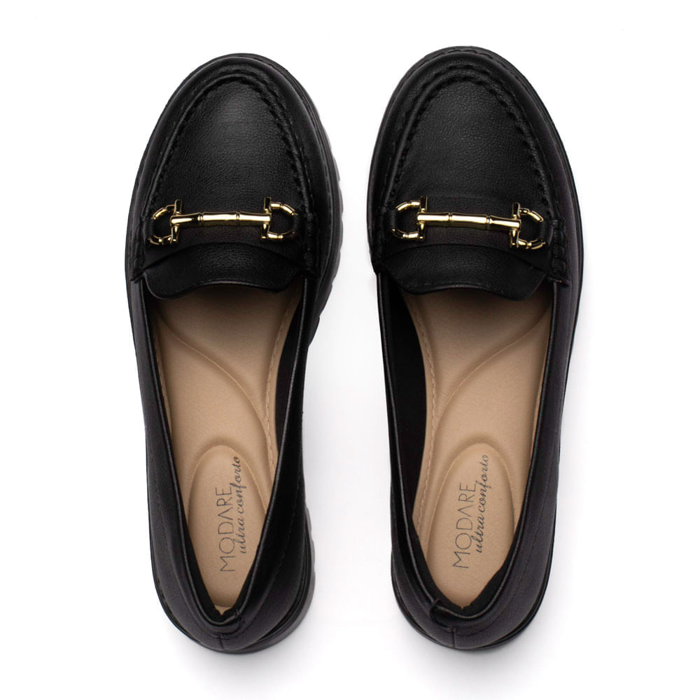 Mocassim Feminino Modare com Detalhe Metalizado Preto - Imagem 2